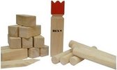 Kubb Viking Original Rode Koning Rubberhout