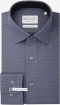 Donkerblauw Birdseye overhemd | Michaelis shirt (Extra lange mouwen)-boordmaat: 45 / darkslateblue