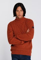 J&JOY - Trui Mannen Ontario Forest Brown Turtle Neck