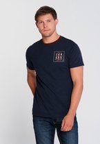 J&JOY - T-shirt Mannen Churchill River Navy