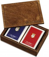 speelkaarthouder 15 x 11 cm hout bruin