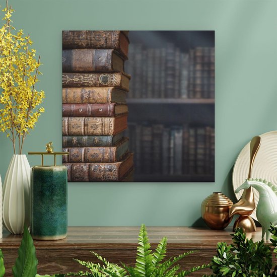 Artaza Toile Peinture Vieux Boeken Historiques - Rétro - 40x40 - Klein - Photo sur Toile - Impression sur Toile