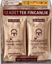 Turkse koffie Kurukahveci Mehmet Efendi - gemalen koffie - 12x6 gram