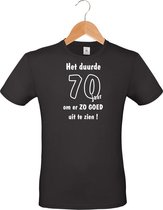 mijncadeautje - T-shirt unisex - zwart - Het duurde 70 jaar - maat S