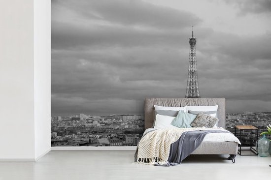 Papier fotobehang Tour Eiffel illuminée au crépuscule