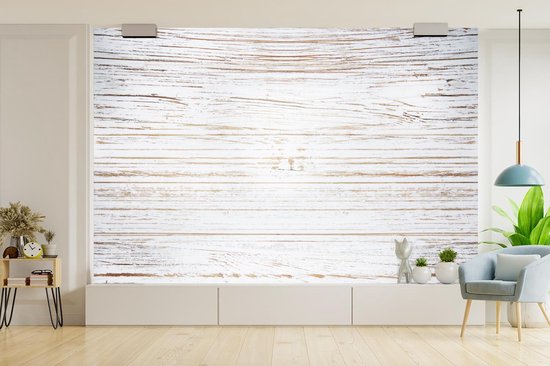 Structure de fotobehang planches blanches