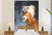 Papier peint - Papier peint photo Cheval Haflinger en hiver - Largeur 170 cm x hauteur 260 cm