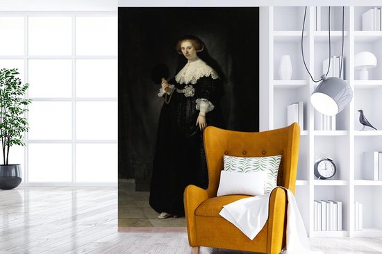 Fond d' écran - Papier peint photo - Le mariage Oopjen Coppit - Peinture par Rembrandt van Rijn - Largeur 140 cm x hauteur 220 cm
