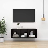 vidaXL Tv-wandmeubel 37x37x107 cm spaanplaat zwart