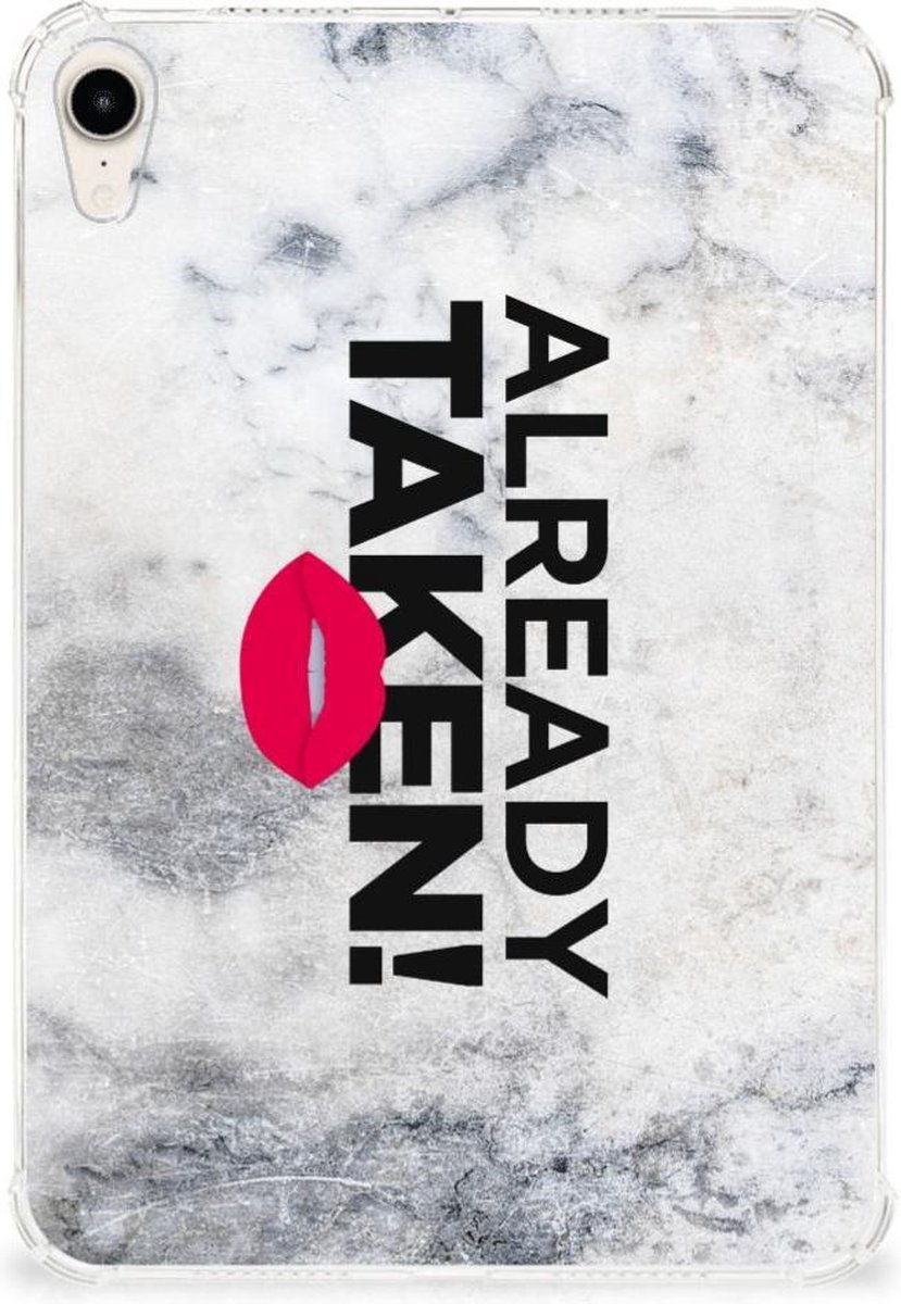 Back Cover voor Apple iPad mini 6 (2021) Back cover met naam Already Taken White