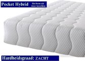 1-Persoons Matras -POCKET HYBRID 7 ZONE 23 CM - Zacht ligcomfort - 80x210/23