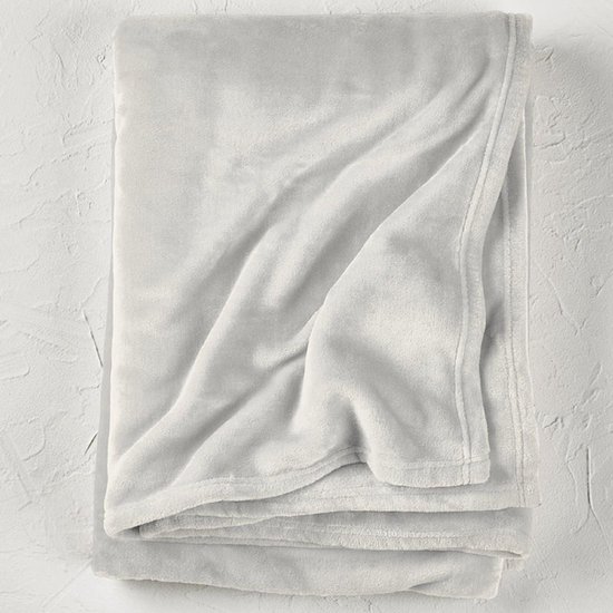 De Witte Lietaer Fleeceplaid Snuggly Silver - 150 x 200 cm - Lichtgrijs