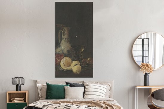 Peinture sur Toile Nature Morte à la Cruche en Porcelaine - Peinture de Willem Kalf - 80x160 cm - Décoration murale