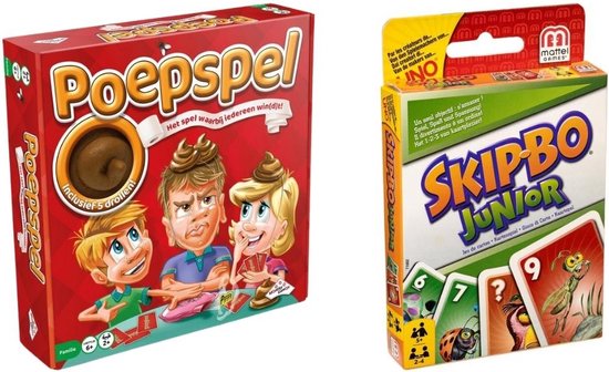 Afbeelding van het spel Spellenbundel - 2 Stuks - Het Poepspel & Skip-Bo Junior