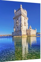 De Toren van Belém, verdedigingstoren van Lissabon - Foto op Dibond - 60 x 80 cm