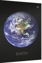 Wereldglobe Noord-Amerika, NASA Science - Foto op Dibond - 60 x 80 cm