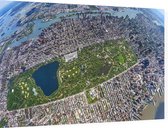 Indrukwekkende luchtfoto van Central Park in New York - Foto op Dibond - 90 x 60 cm