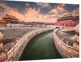 De Gouden Waterstroom in de Verboden Stad in Beijing - Foto op Dibond - 90 x 60 cm