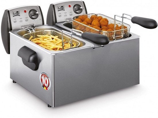 Fritel FR 1850 DUO Duo Koude Zone Friteuse 2x2200W/2x3L