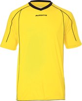 Masita | Sportshirt Heren & Dames Korte Mouw - Striker - Licht Elastisch Polyester Ademend Vocht Regulerend - YELLOW/BLACK - XL