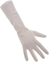 Witte lange handschoenen L