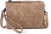Taupe Alkmaar schoudertasje en clutch
