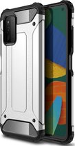 Samsung Galaxy A03s Hoesje - Mobigear - Outdoor Serie - Hard Kunststof Backcover - Zilver - Hoesje Geschikt Voor Samsung Galaxy A03s