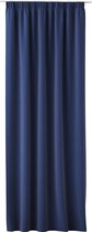 JEMIDI Kant-en-klaar blikdicht gordijn - Gordijn met plooiband 140 x 250 cm - Passend voor op gordijnen rail - Donkerblauw