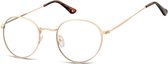 Montana Eyewear HMR54 Leesbril rond metaal +2.50 Goudkleurig