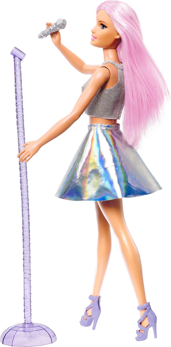 Barbie Careers Popster – pop met roze haar inclusief microfoon — afbeelding 6