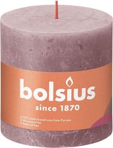 3 pièces Bolsius bougies pilier rustique vieux rose 100/100 (62 heures) Eco Shine Ash Rose