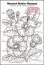 Crealies Mounted Rubber Stampzz - no.6 Hibiscus