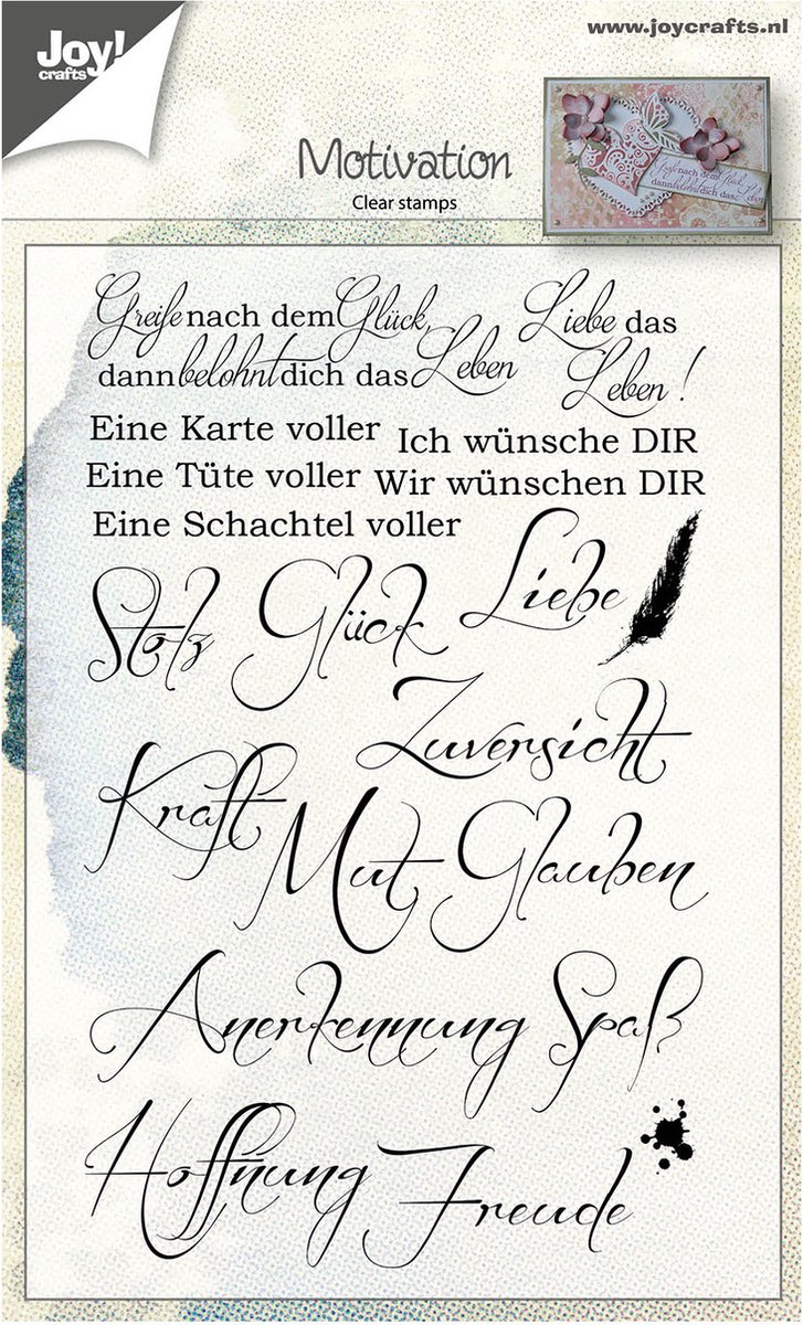 Joy!Crafts clear stempel spreuken motivatie DuitsJoy!Crafts clear stempel spreuken motivatie Duits