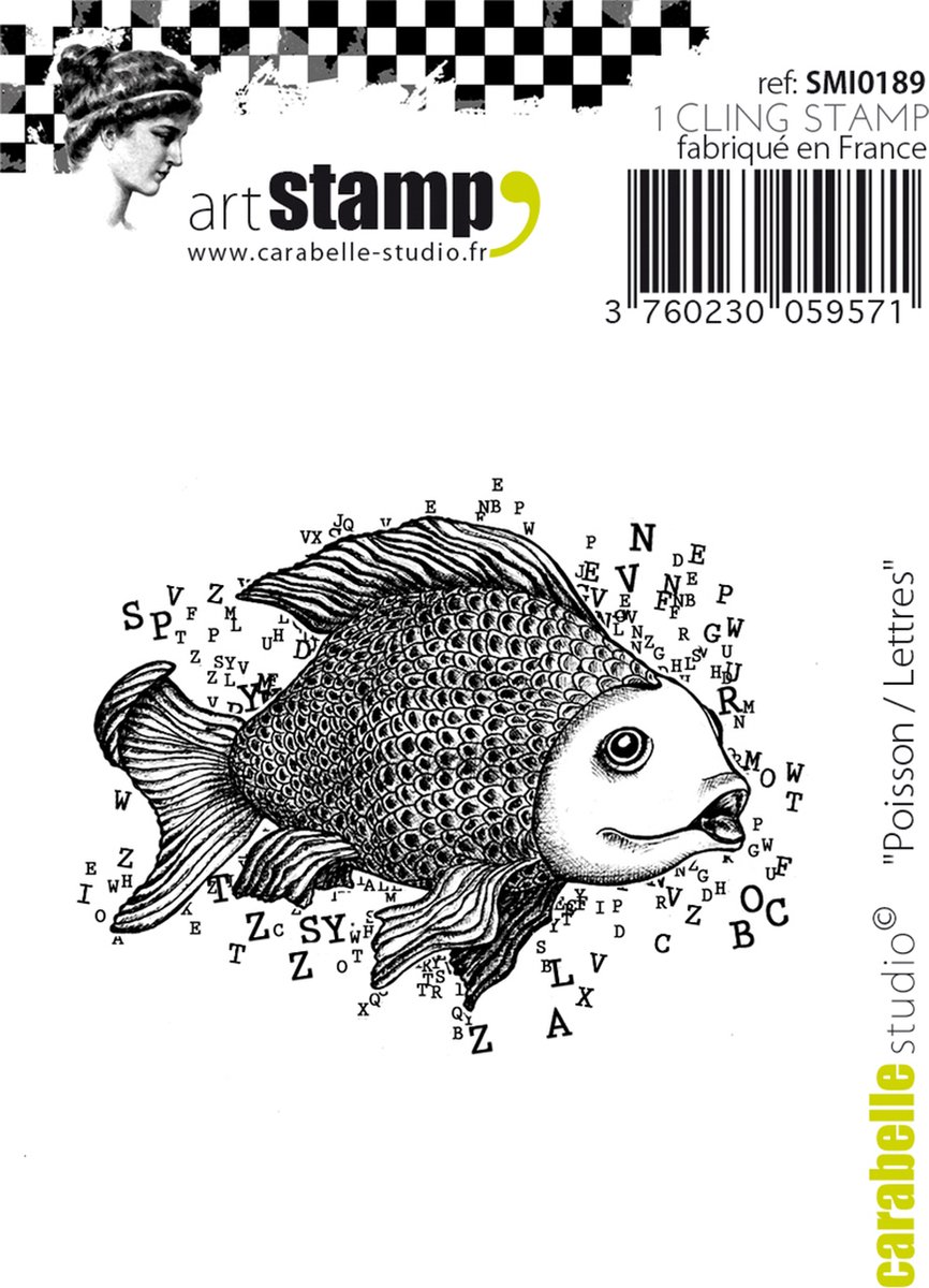 Carabelle Studio Cling stamp - mini poisson lettres