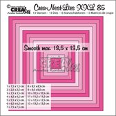 Crea-Nest-Lies XXL Stansen - Nr.85 - Vierkant - Glad - 13.5x13.5cm - 13 stuks