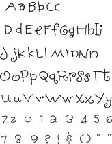 Hobbysjabloon - Template 8.5x11" 21,5x28cm swirly letter
