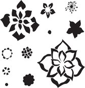 The Crafter's Workshop Stencil - 15x15cm - layeRood flowers