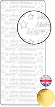 Vaessen Creative Sticker - 10x23cm - 10st - goud "merry christmas"