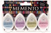Stempelkussen - Memento dew drops 4 pack oh baby - pastel - angel pink - new sprout - sky blue - lulu lavender