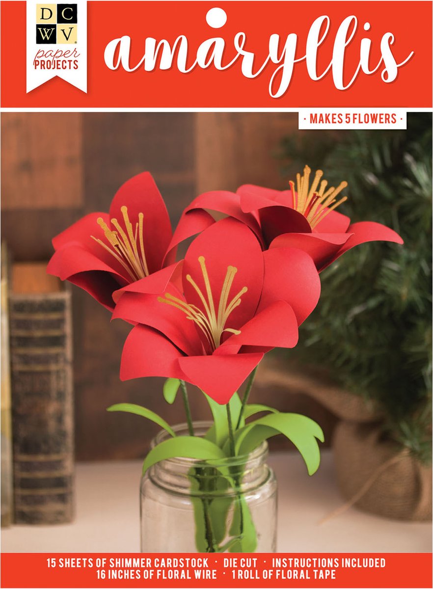 American Crafts DCWV project stacks amaryllis