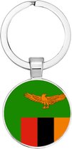 Akyol - Zambia Sleutelhanger - Zambia- Toeristen - Must go - Zambia travel guide - Accessoires - Cadeau - Gift - Geschenk - 2,5 x 2,5 CM