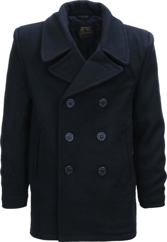 Pea Coat marine jekker zwart (kapiteins jas)
