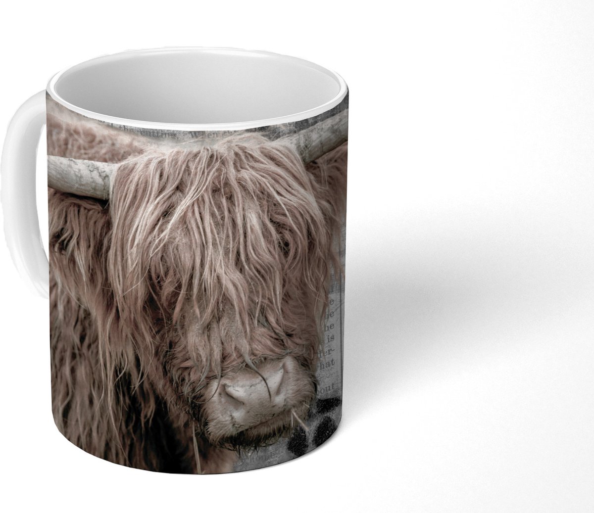 Mok - Koffiemok - Schotse hooglander - Vintage - Boek - Mokken - 350 ML - Beker - Koffiemokken - Theemok