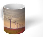 Mok - Windmolens en tulpenvelden in Nederland - 350 ML - Beker