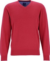 Redmond heren trui katoen - V-hals - rood - Maat: 3XL