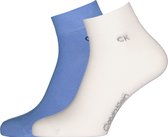 Calvin Klein herensokken Simon (2-pack) - hoge enkelsokken - licht- en kobaltblauw -  Maat: 43-46