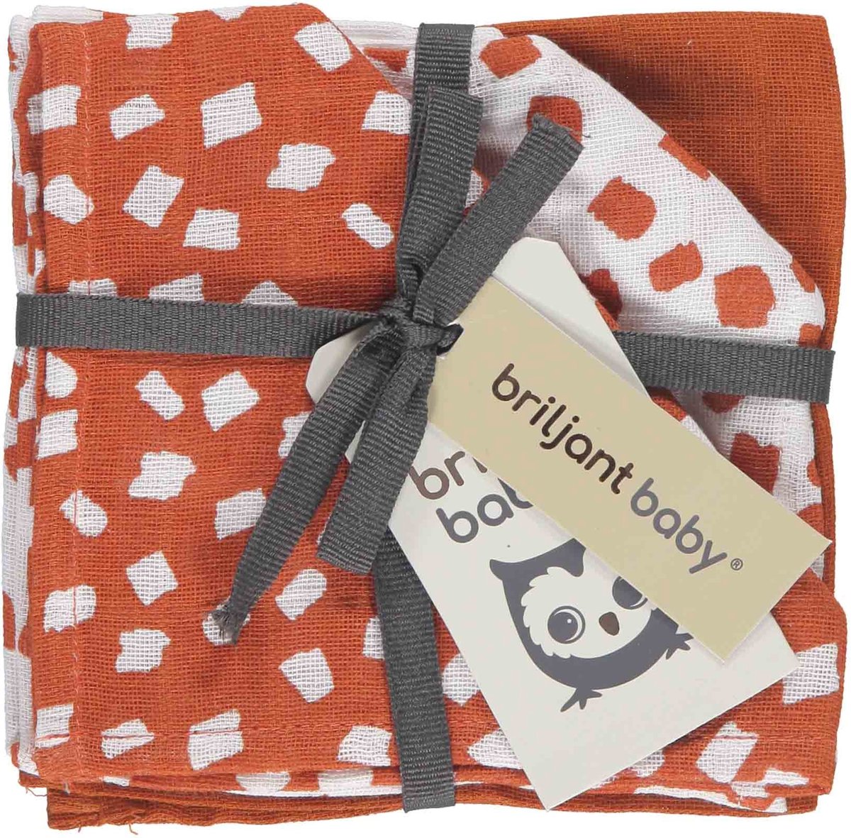 Goedkoopste Briljant Baby - Monddoekjes Hydrofiel Flocks - 3 Stuks - 30x30 - Terra