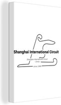 Canvas Schilderij China - Circuit - Formule 1 - 20x30 cm - Wanddecoratie