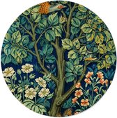 Walljar - William Morris - Cock Pheasant - Muurdecoratie - Forex wandcirkel