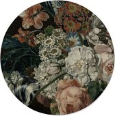 Walljar - Van der Mijn - Stilleven met Bloemen - Muurdecoratie - Dibond wandcirkel